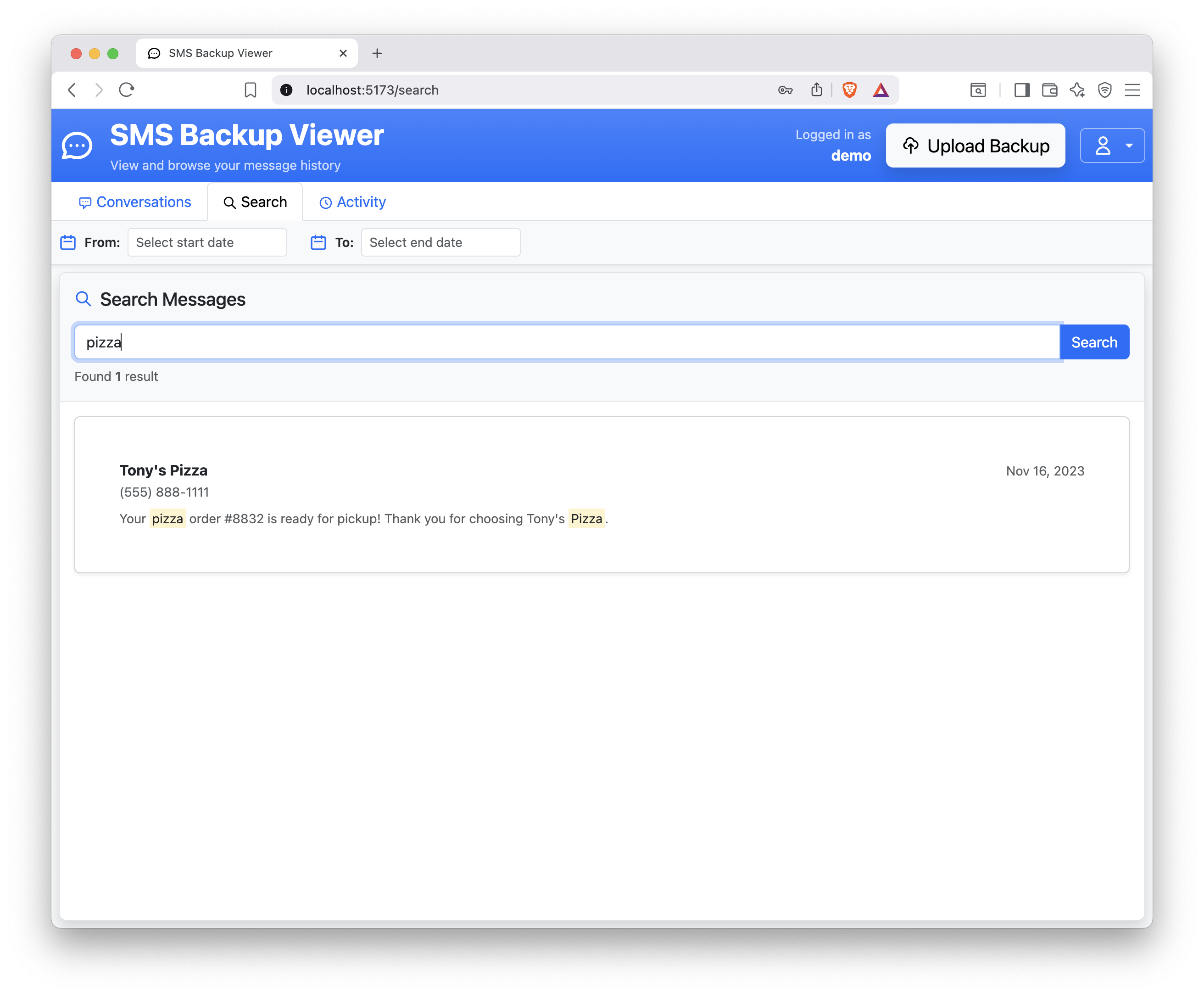 Search View search view